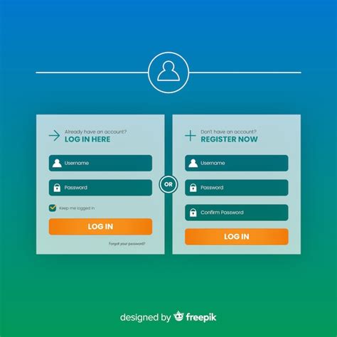 Modèle De Formulaire Dinscription Moderne Avec Un Design Plat