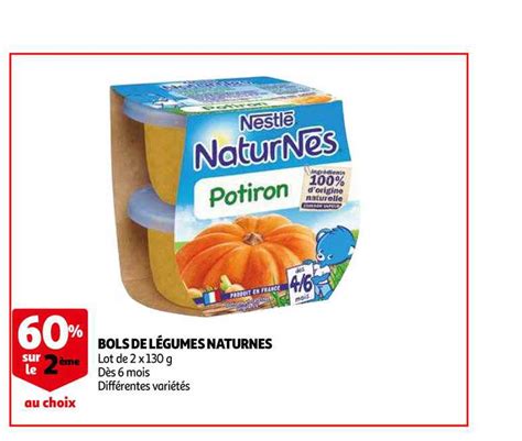 Promo Bols Légumes Naturnes Nestlé chez Auchan Direct