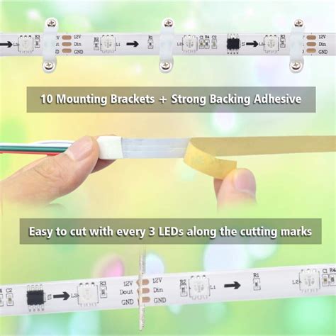 Color Chasing Alexa LED Strip Light Kit 32 8Ft 10m Flexible