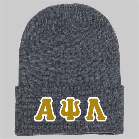 Greek nation Fraternity Sorority ΑΨΛ Gray Beanie