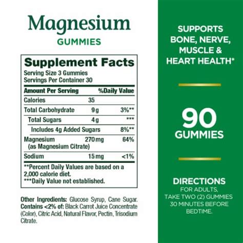 Nature S Bounty Mg Magnesium Gummies Ct Frys Food Stores