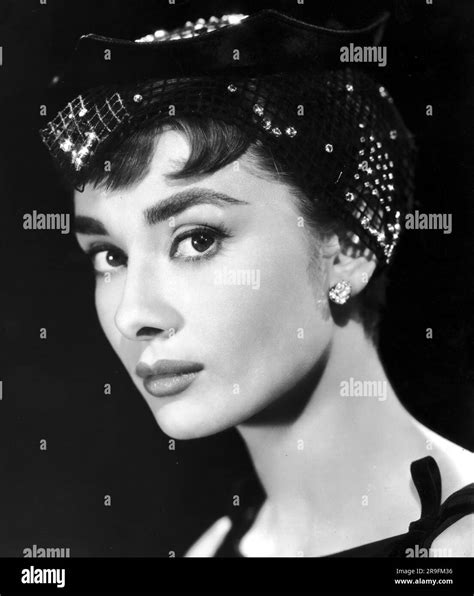 Audrey Hepburn 1929 1993 Briti9sh Film Actress About 1953 Stock Photo