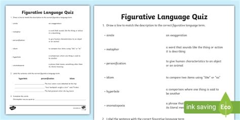 Using Figurative Language Worksheet Have Fun Teaching Worksheets