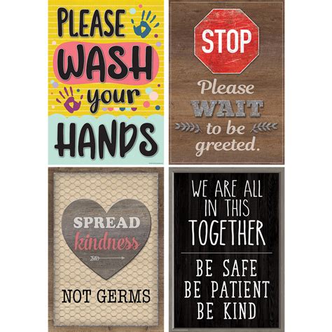 Health & Safety Posters, Pack of 4