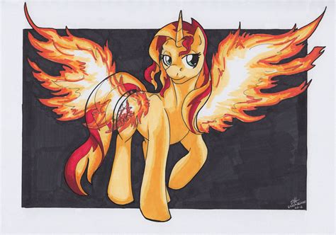 1126020 Safe Artist Stormblaze Pegasus Character Sunset Shimmer