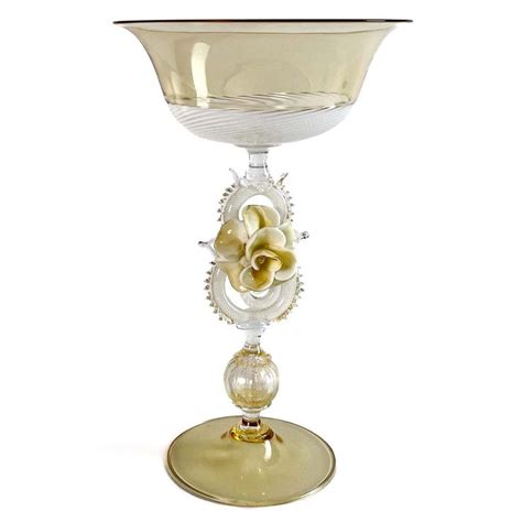 Murano Blown Glass Tipetto Goblet