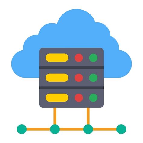 Premium Vector Cloud Server Icon