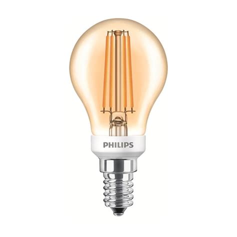 Philips Classic LED P45 5W SES Gold Very Warm White Dimmable