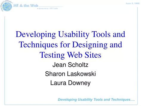 PPT Developing Usability Tools And Techniques For Designing And