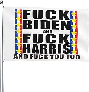 Amazon Fuck Kamala Harris And Fuck Joe Biden Offensive Fuck Biden 4X6 Flag Foot Outdoor