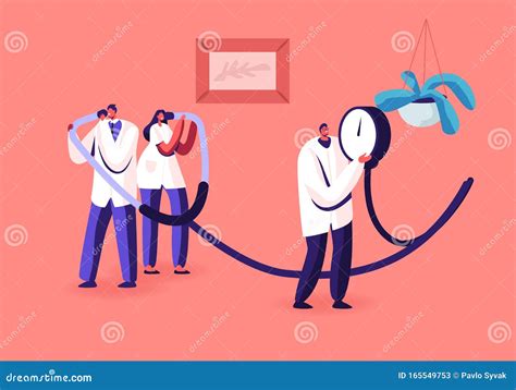 Measuring of Arterial Blood Pressure, Cardiology Diseases Concept. Tiny Doctors Holding Huge ...