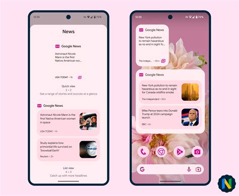 google news   fresh material  widgets