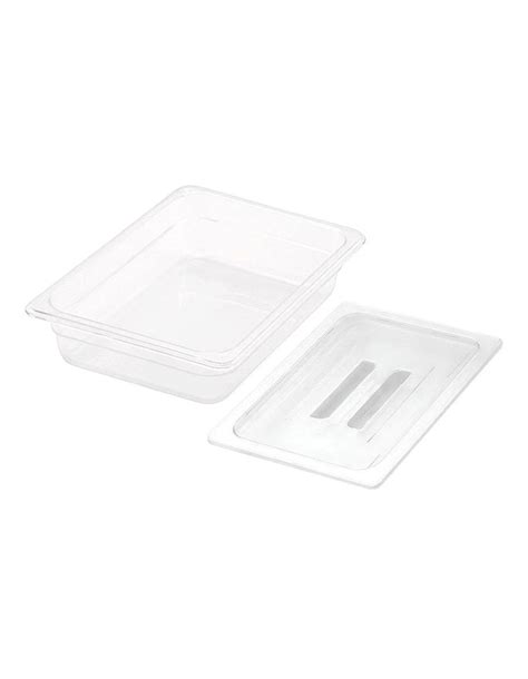 SOGA Gastronorm GN Pan 1 2 Food Tray Storage With Lid 65mm In Clear MYER