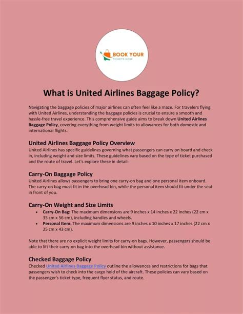 Ppt United Airlines Baggage Policy Powerpoint Presentation Free