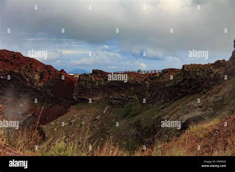 Inside Mt. Vesuvius crater Stock Photo - Alamy