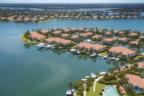 Premium AI Image Wealthy Waterfront Residential Community In Florida