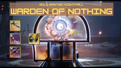 Destiny 2 Season Of The Seraph Solo Master Nightfall Warden Of Nothing Arc Titan Youtube