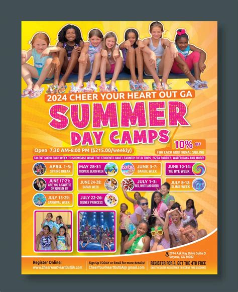 Entry By Bisnuroy For Cheerleading Summer Camp Flyer Design