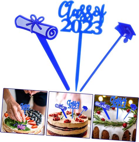 Aboofan Pcs Graduation Cake Insert Grad Cupcake Toppers Graduation