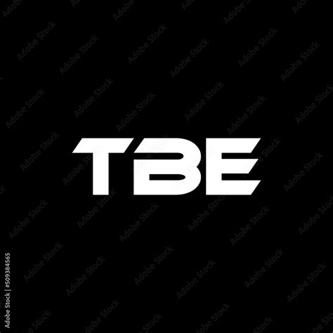 Tbe Letter Logo Design With Black Background In Illustrator Vector