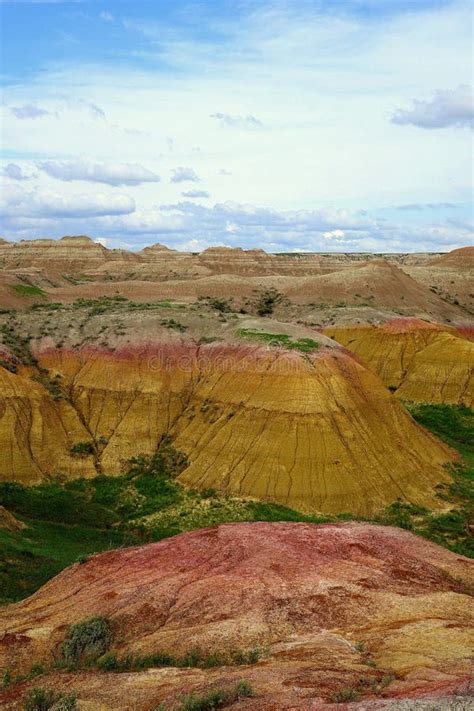 Yellow Mounds Badlands National Park Sd Stock Image Image Of