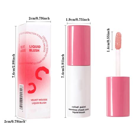 Blush For Cheeksjelly Blush Liquid Peach Rose Rouge Makeup Natural Velvet Liquid Contouring