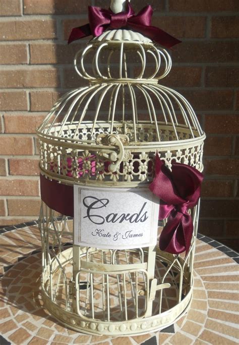 Xl Bird Cage Wedding Card Holder Large Antique By Twenty3design