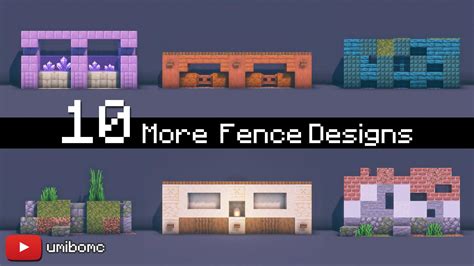 10 Fence Designs : r/Minecraftbuilds