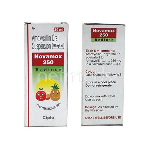 Novamox 250mg Rediuse Suspension 30ml Buy Medicines Online At Best