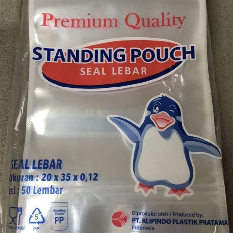 Jual Plastik Standing Pouch Blutop X Cm Klip Kemasan Bening Tebal