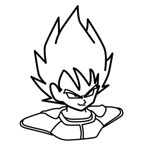 Dibujo De Vegeta Para Colorear E Imprimir Dibujos Y Colores