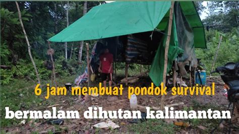 3 Hari Solo Camping Bushcraft Di Shelter Gantung Hujan Deras Sepanjang