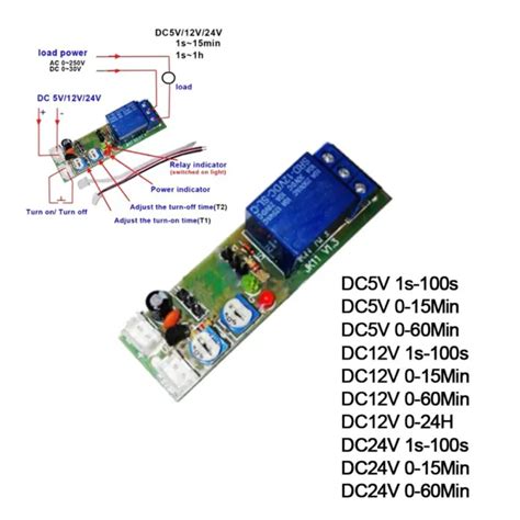 MODULE RELAIS MULTIFONCTIONNEL Stable Et Fiable DC 5V 12V 24V Avec Puce