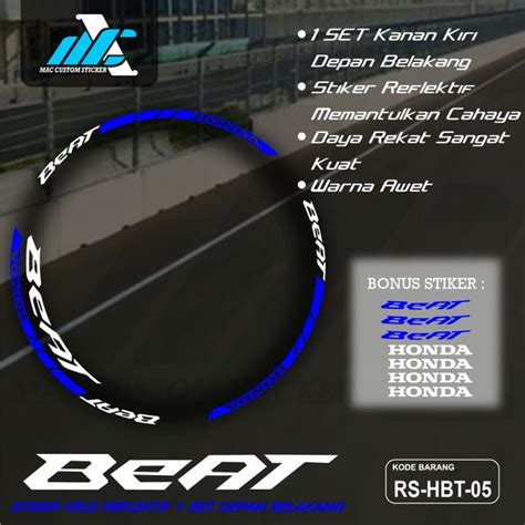 Jual Cutting Stiker Sticker Lis List Velg Honda Beat Aksesoris Motor