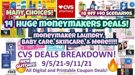 CVS Deals Breakdown 9 5 21 9 11 21 Glitches Freebies Moneymakers