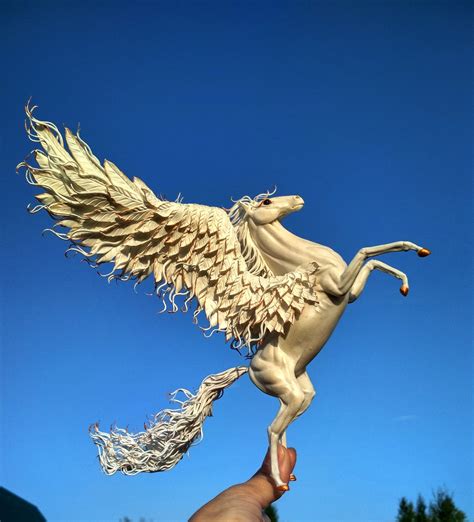 Make To Order Pegasus Figurine White Pegasus Statuette Winged Etsy