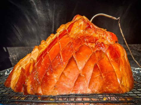 Traeger Smoked Ham Recipe With Brown Sugar And Mustard Glaze Modern