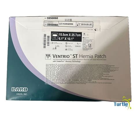 New Bard 5950060 Bard Ventrio St Hernia Patch 155cm X 257cm Oval Ref