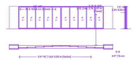 Multi Slide Door Stacking Panels Bi Part Dimensions Drawings