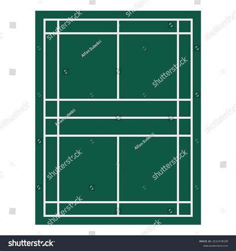 Badminton Court Flat Design On White Stock Vector (Royalty Free) 2231578195 | Shutterstock