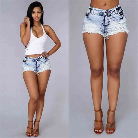 Fitibest Women S Distressed Denim Shorts Fashion Brand Vintage Tassel Ripped Loose High Waist