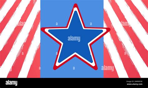 Image Of Red White And Blue Stars And Stripes Patterns Of American