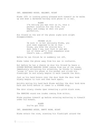 The House is Eternal (short film script assignment) | PDF