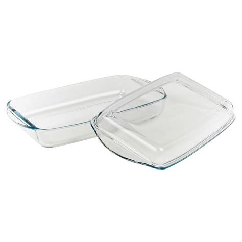 1 95L Borcam Glass Rectangle Casserole Baking Dish Oven Bakeware With