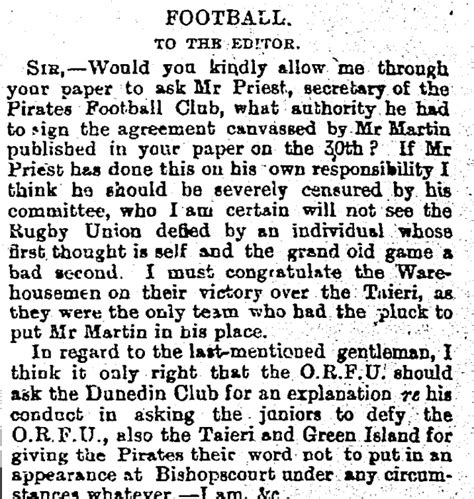 Football Otago Daily Times 4 9 1895 Items National Library Of New Zealand National