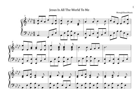 Jesus Is All The World To Me Arr Lea Mcshan By Unknown Sheet Music