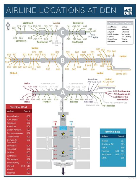 Denver Terminal B Map