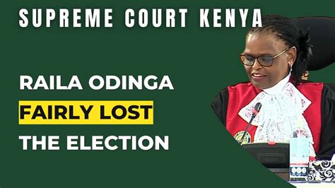 Raila Odinga You Lost Kenyan Supreme Court Judges Election Petition