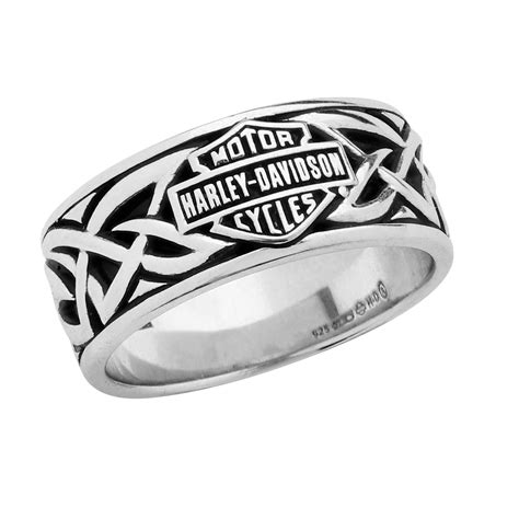 Men S Harley Davidson Wedding Band Sterling Silver Celtic Design