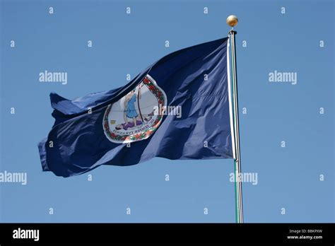 Virginia State Flag At War Memorial In Richmondvirginia Stock Photo